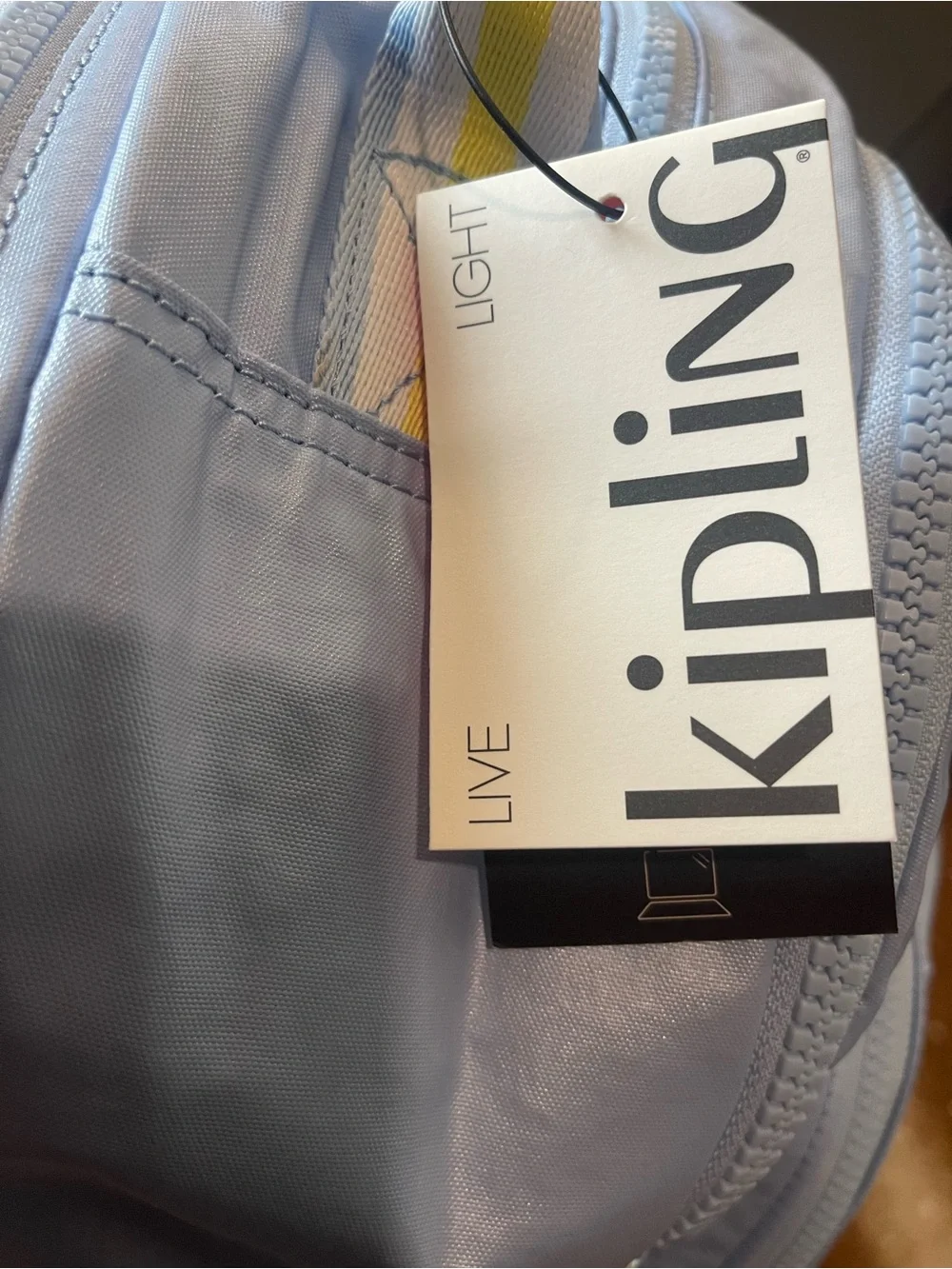 Kipling Seoul Extra Large 17” Clear Sky Metallic Blue Backpack NWT